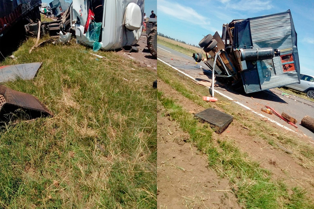 Choque en ruta provincial 1 entre un camión y un equipo agrícola dejó